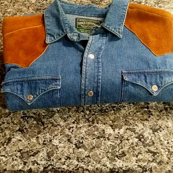 Vintage Ralph Lauren!!* denim long sleeve. - Picture 2 of 8